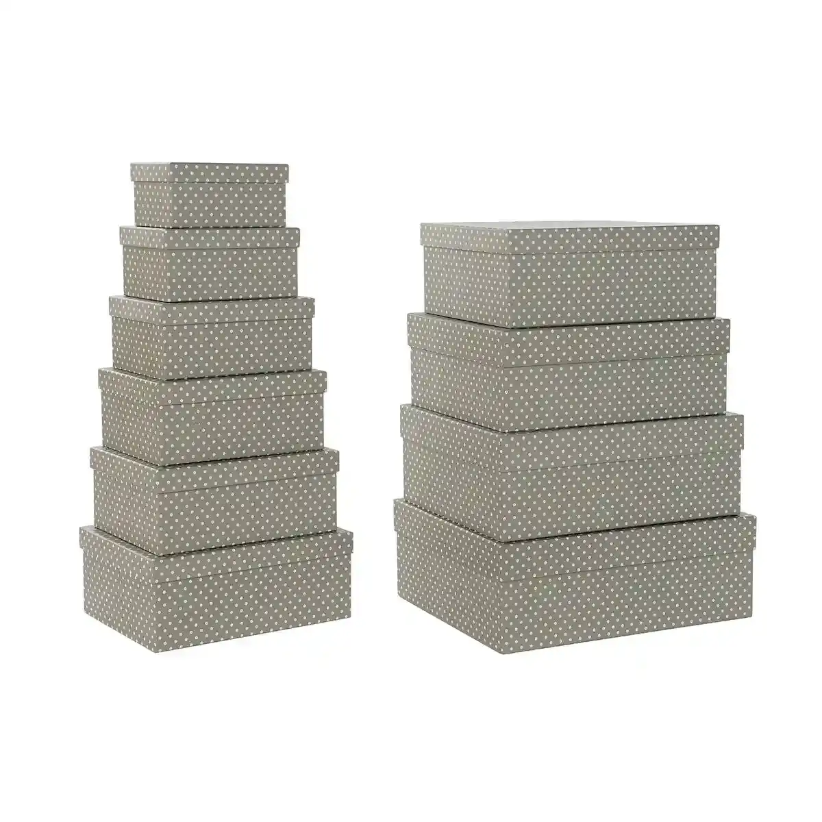 Lot de boites de rangement empilables dkd home decor gris souris_3006. Bienvenue chez DIAYTAR COTE D'IVOIRE - Où Chaque Achat Fait une Différence. Découvrez notre gamme de produits qui reflètent l'engagement envers la qualité et le respect de l'environnement.