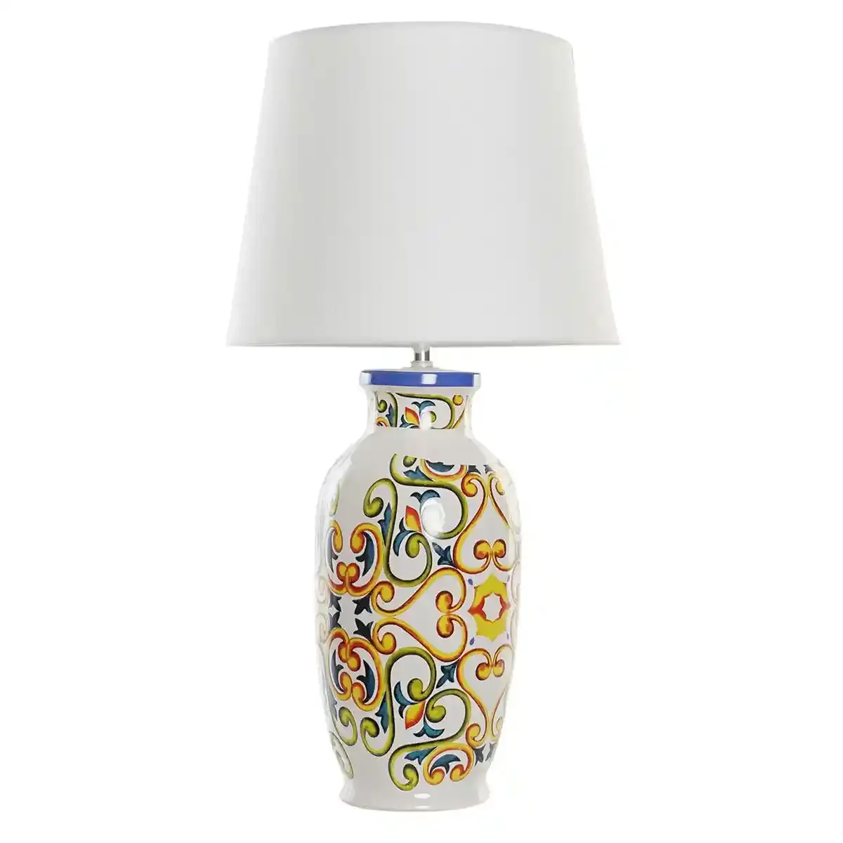 Lampe de bureau dkd home decor ceramique lin blanc 34 x_8499. DIAYTAR COTE D'IVOIRE - L'Équilibre Parfait entre Tradition et Modernité. Explorez notre collection pour trouver des produits qui incarnent la culture et la contemporanéité du Côte d'Ivoire.