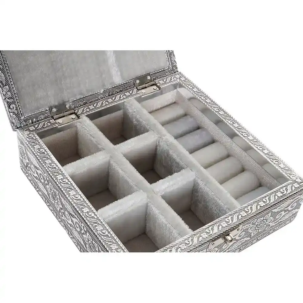 Boite a bijoux dkd home decor argent gris bois aluminium 18_9255. Entrez dans l'Univers de DIAYTAR COTE D'IVOIRE - Où Choisir est un Voyage. Explorez notre gamme diversifiée et trouvez des articles qui répondent à tous vos besoins et envies.