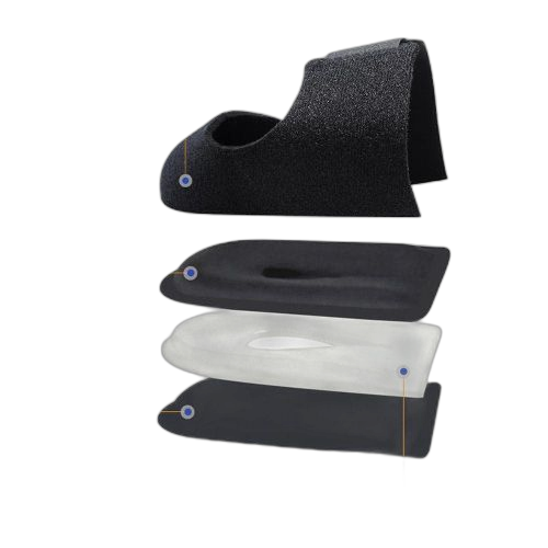 1 paire protecteur de talon en gel de silicone chaussettes souples pour fasciite plantaire pour peau dure – Image 11