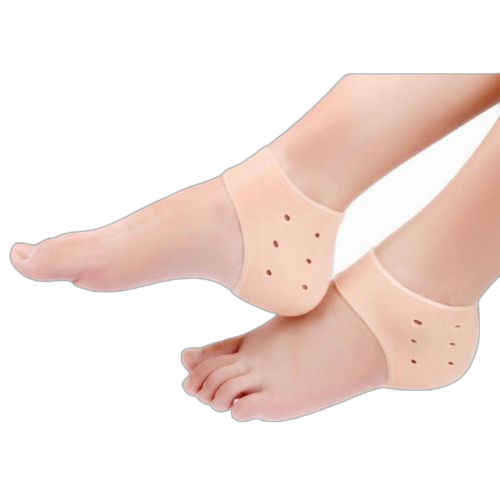1 paire protecteur de talon en gel de silicone chaussettes souples pour fasciite plantaire pour peau dure – Image 6