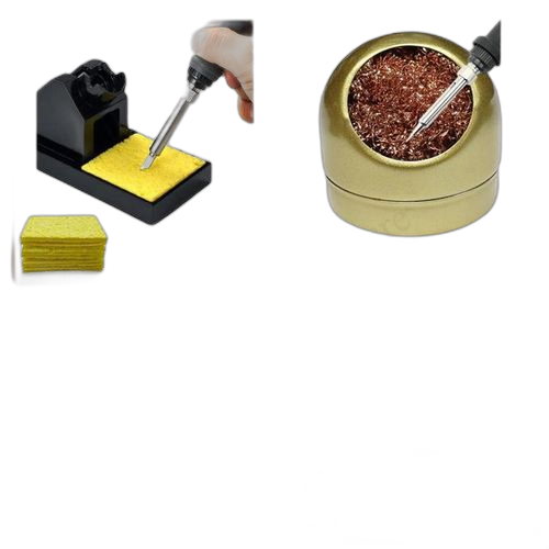 1 set nettoyeur de pointe de fer à souder, fil de nettoyage en laiton avec pot