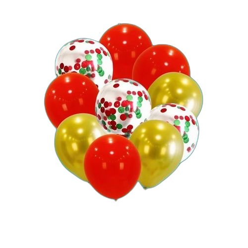 10 ballons de détails de couleurs mélangées.