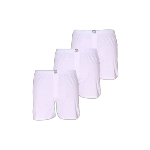 100% coton pack de 3 caleçons blanc unique