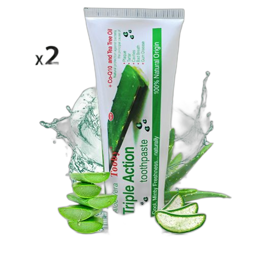 100% quality 2 x pattes dentifrice aloe vera