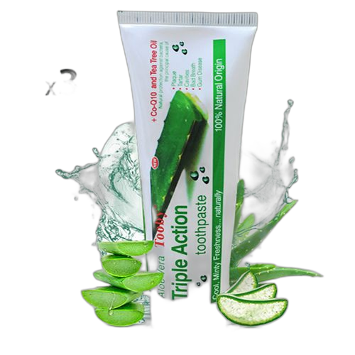 100% quality 3 x pattes dentifrice aloe vera