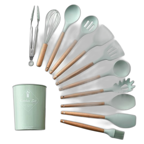 11pcs/set silicone cooking utensils spoons non stick
