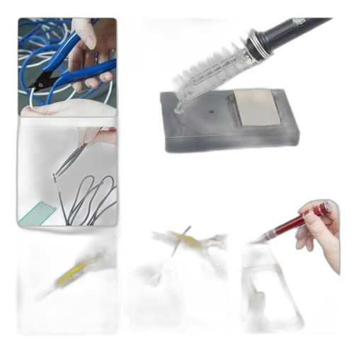 19pcs 220v 60w kit de fer à souder électrique avec outils, pointes, multimètre