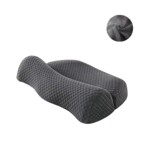 1pcs oreiller cervical réglable en mousse à mémoire de forme gris