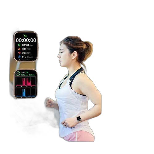 2.09 smart watch full touch screen business black steel strap