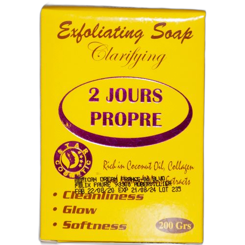 2 jours propre savon gommant eclaircissant
