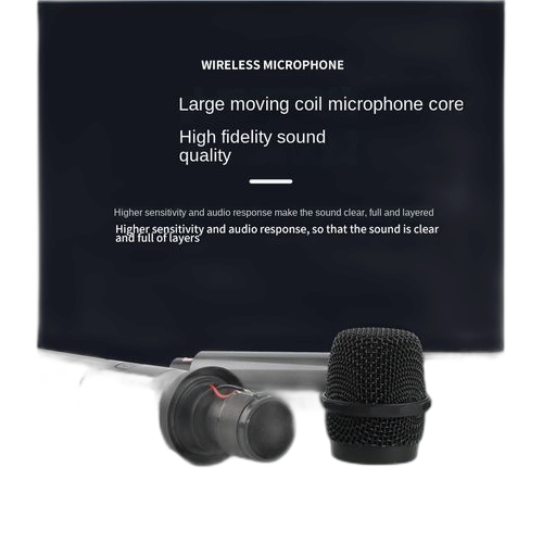 2 microphones sans fil pour partie karaoké église performance conférenceargent
