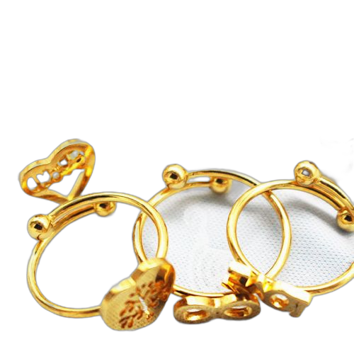 2 x bague bijoux réglable bagues de fiançailles plaqué/or