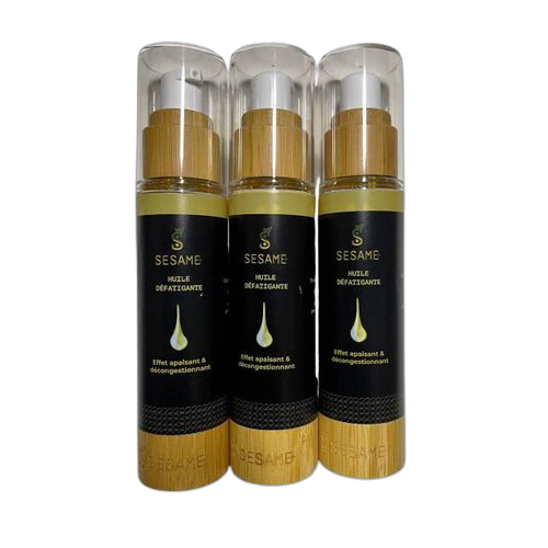 3 x huile de massage défatigante