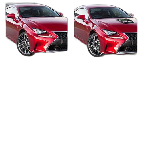 3pcs garniture de capot de voiture, accessoires extérieurs de voiture, capot ventilé central/latéral – Image 4