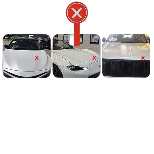 3pcs garniture de capot de voiture, accessoires extérieurs de voiture, capot ventilé central/latéral – Image 8