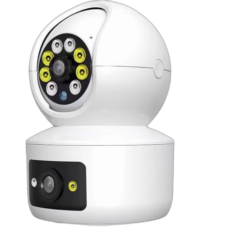 4mp hd wifi double objectif intérieur bébé moniteur pour animaux de compagnie caméra de sécurité vision nocturne