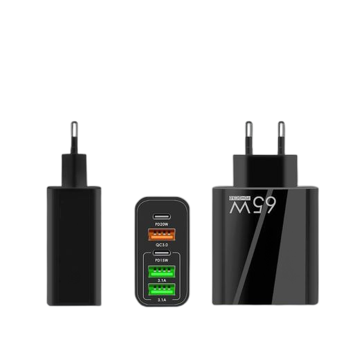 5 ports 65w charge rapide pd 20w charge rapide 3.0 chargeur usb chargeur de téléphone portable