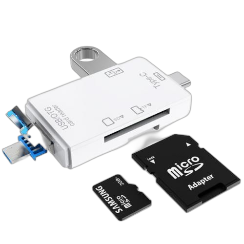 6 en 1 lecteur de carte multifonction usb / type c / micro / usb / tf / adaptateur de carte sd portable