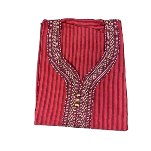 Abaya marocaine sans pantalon manches courtes couleur rouge