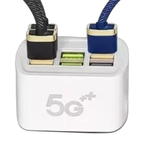 Adaptateur 5 in 1 de charge super 4 port usb & type c pd blanc