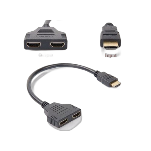 Adaptateur hdmi 2 entrées femelles noir
