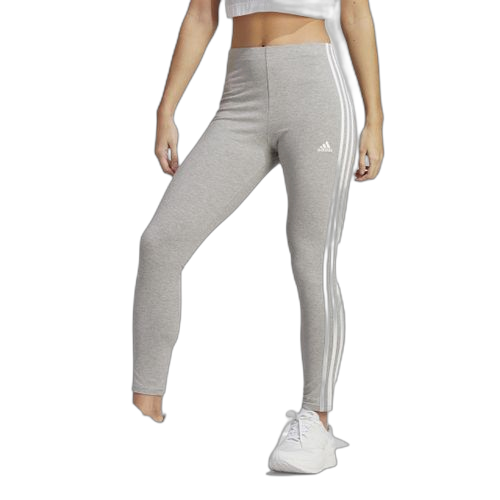 Adidas essentials 3 stripes high waisted single jersey leggings leggings femmes gris – Image 3