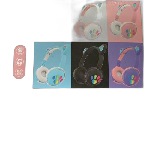 Akz casque bluetooth cat pour enfant noir st78