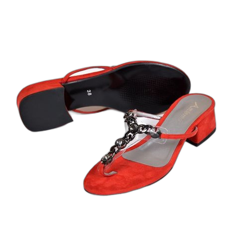 Amioma sandales entredoigt a talons carré transparent en simili daim jaune 303