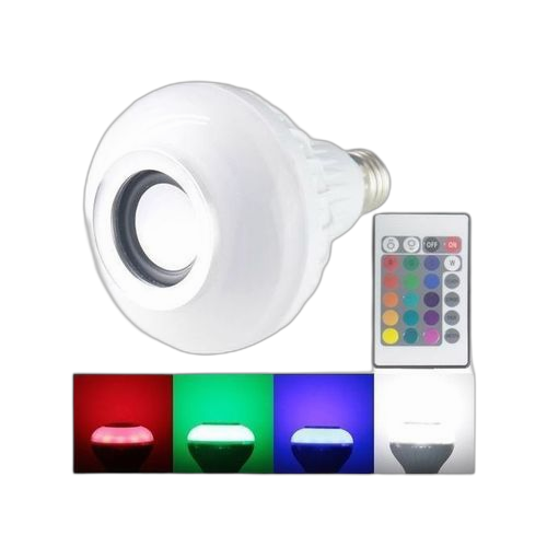 Ampoule rvb avec haut parleur connexion bluetooth/usb blanc