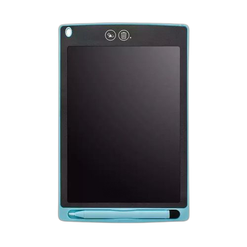 Ardoise tablette lcd 8.5" avec stylet et verrouillage touches bleu