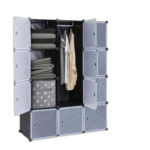 Armoire penderie 3 battantcube montable et démontable résine