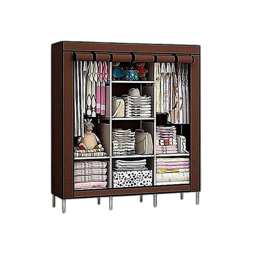 Armoire penderie 3 battants 130 x 45 x 17cmmultucouleure