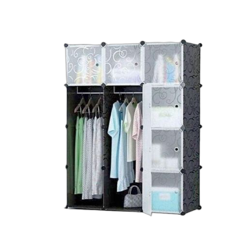 Armoire penderie 3 battants en plastique 134 x 43 x 170 cm