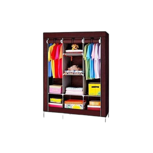 Armoire penderie 3 battants en tissu