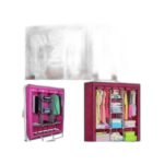 Armoire penderie 3 battants tissus