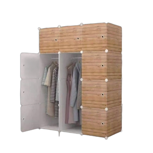 Armoire penderie cube montable et démontable 4 battants plusdouble range chaussures