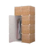 Armoire penderie cube montable et démontable 4 battants plus range chaussures
