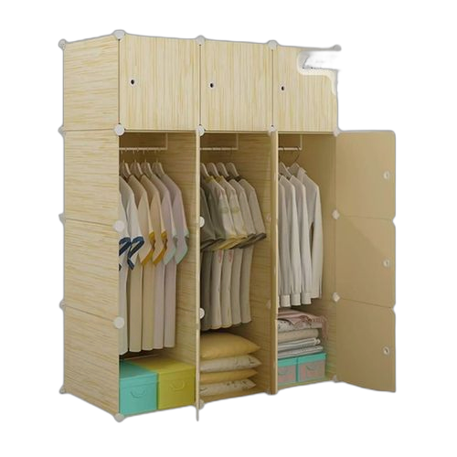 Armoire penderie cube montable et démontable 3 battants