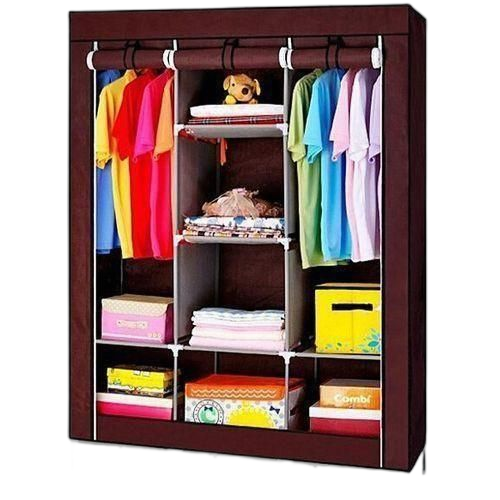 Armoire penderie en tissu 3 battants