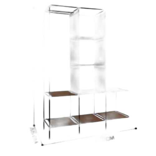 Armoire tissu 3 battants