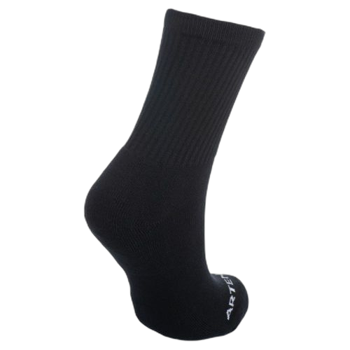 Artengo chaussettes de sport hautes rs 100 noir lot de 3