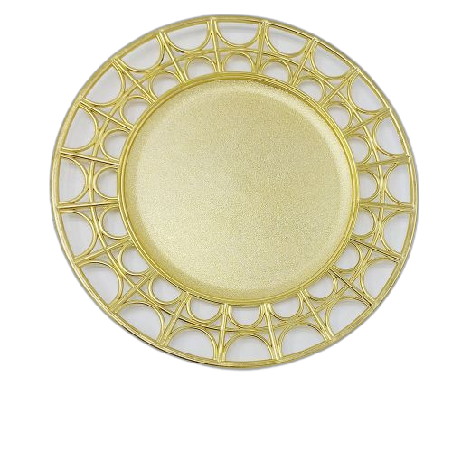 Assiette de presentation / centre de table arrondi en plastique 15218