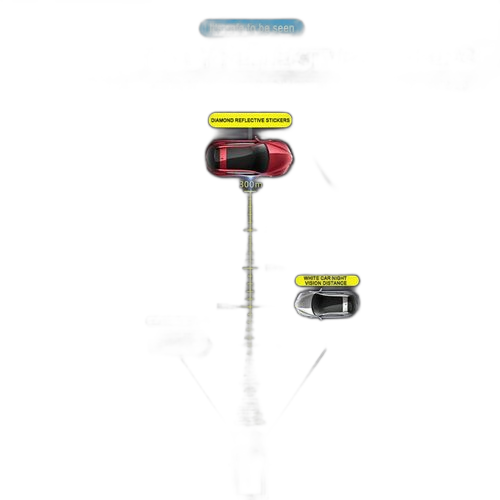 Autocollant de poignée porte réfléchissant autocollant de protection de voiture 3d autocollants d'avertissement rouge