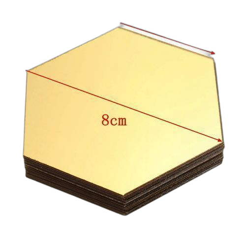 Autocollant mural miroir hexagonal 3d 12pcs