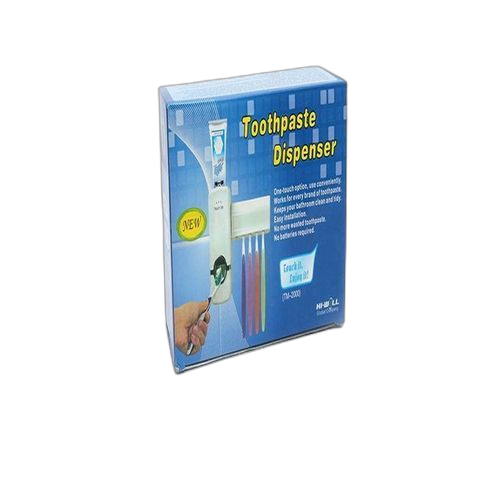 Autre distributeur de dentifrice avec support 5 brosses à dents plastique blanc