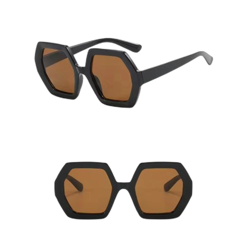 Autre lunettes de soleil concaves à grande monture pour dames