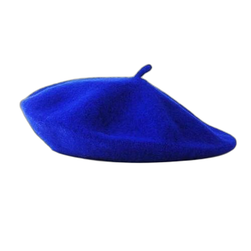 Béret classique en laine coton pour femme jaune