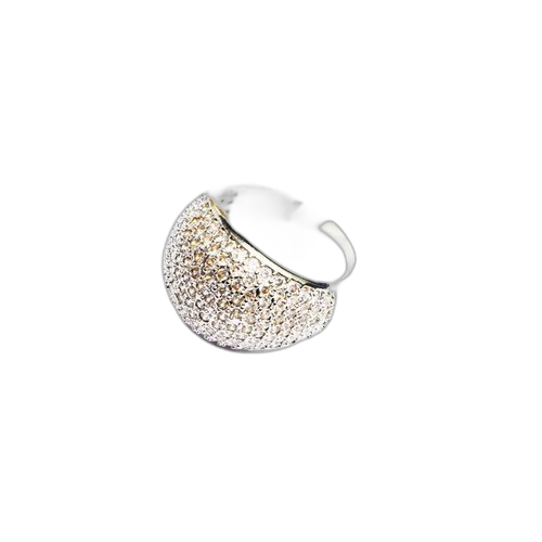 Bague en plaqué or sertie de strass