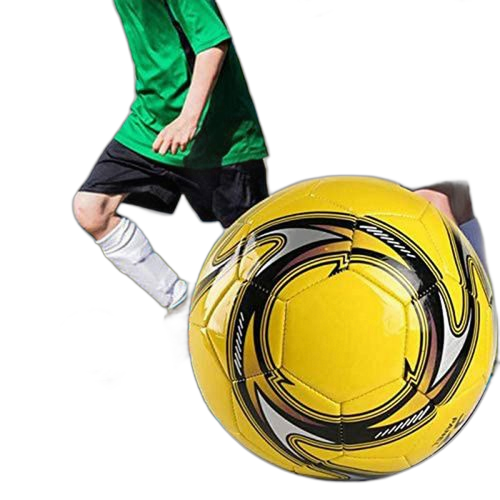 Ballon de football professionnel en cuir, ballon de compétition antidérapant taille 5 jaune